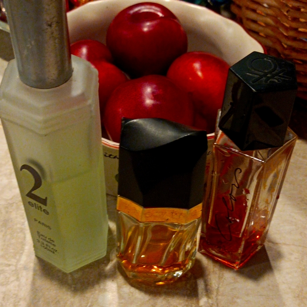3 perfumes Knowing has about a  quarter ounce and colors little more than quarte